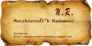 Moczkovcsák Radamesz névjegykártya